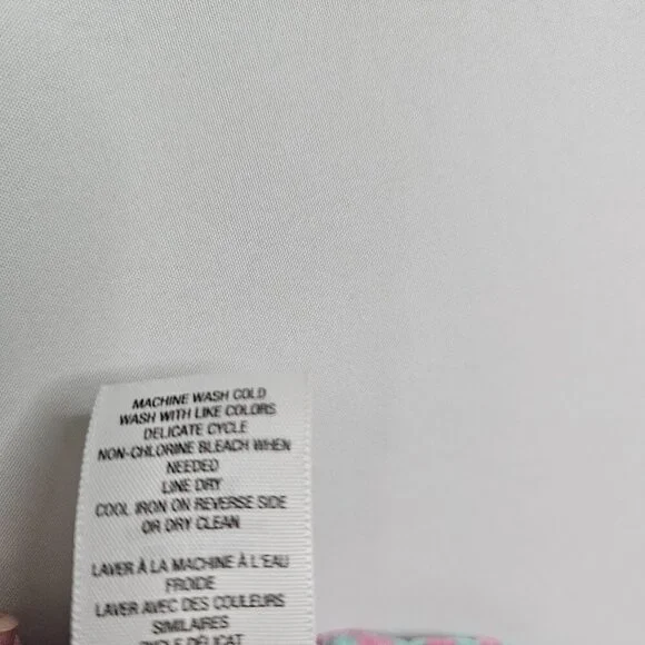 JUICY COUTURE Cami Tank Top size L  AQUA GREEN PINK PURPLE Floral Sleep Pajama - Picture 5 of 9